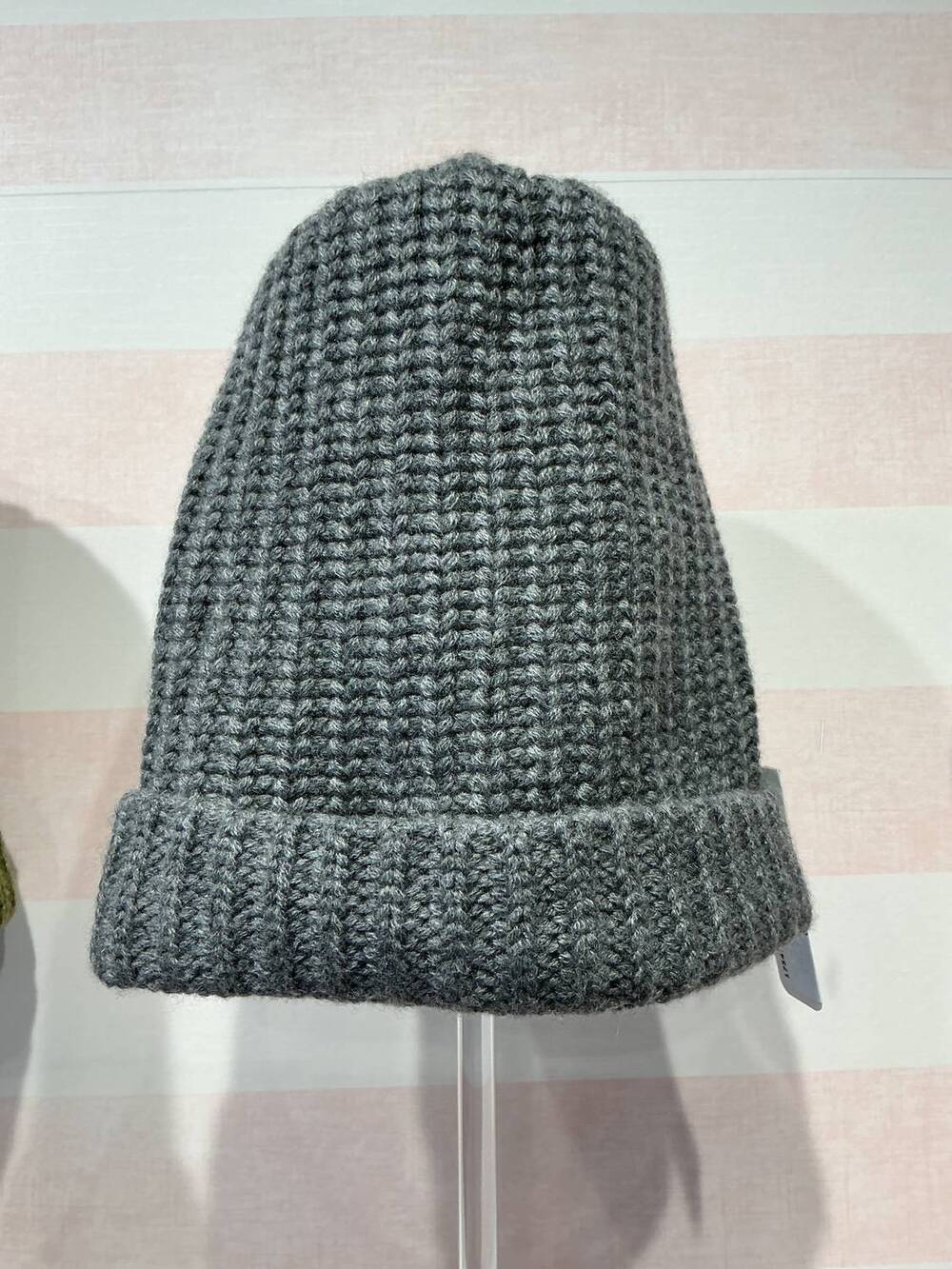 NEW RICHARD GRAND CASHMERE women's cashmere hat in charcoal grey
